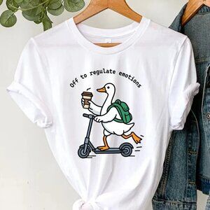 Off to Regulate Emotions Duck T-Shirt – Mental Health Teacher Counselor Tee Top